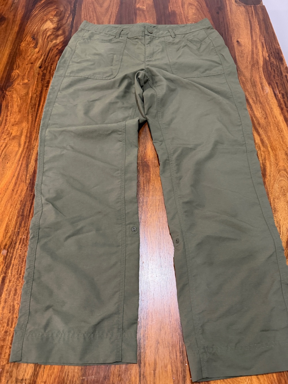 North Face Horizon 2.0 Olive Utility Button-Hem Pants 12